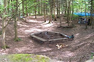 empty firepit circle